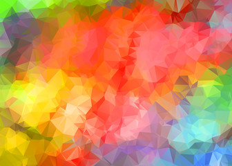 Abstract geometric background of triangular polygons. Retro mosaic triangle bright trendy pattern for web, business template, brochure, card, poster, banner design.