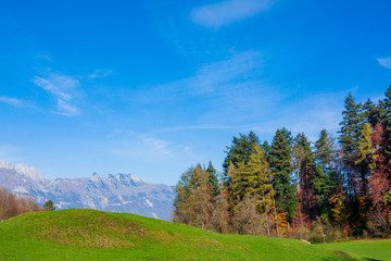 Beautiful landscape in the Swiss Alps