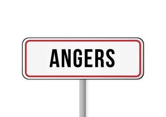 Panneau entrée ville France Angers