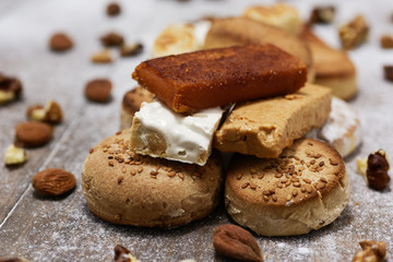 assortment of christmas sweets typical of Spain