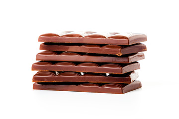 chocolate bar isolated on white background