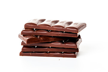 chocolate bar isolated on white background