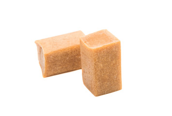 milk toffee candy isolated