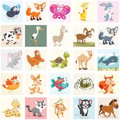 Fototapeta premium Animals Vector Illustration Set