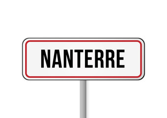 Panneau, signalisation entrée ville Nanterre