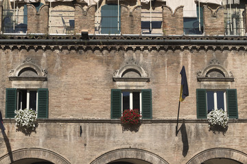 Ascoli Piceno (Marches, Italy), Piazza del Popolo at morning