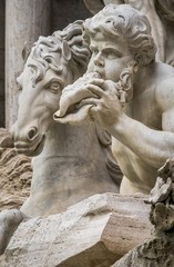 Fototapeta na wymiar Details of Trevi Fountain statues