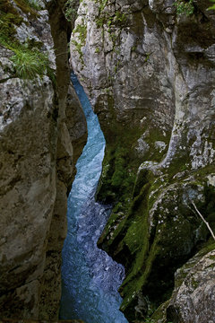View to river Soca, Alpe-Adria-Trail, Trenta,  Slovenia