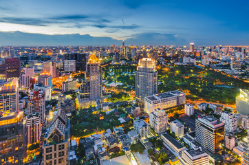 Fototapeta na wymiar Bangkok night cityscape