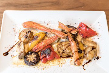 grilled taraba japanese king crab