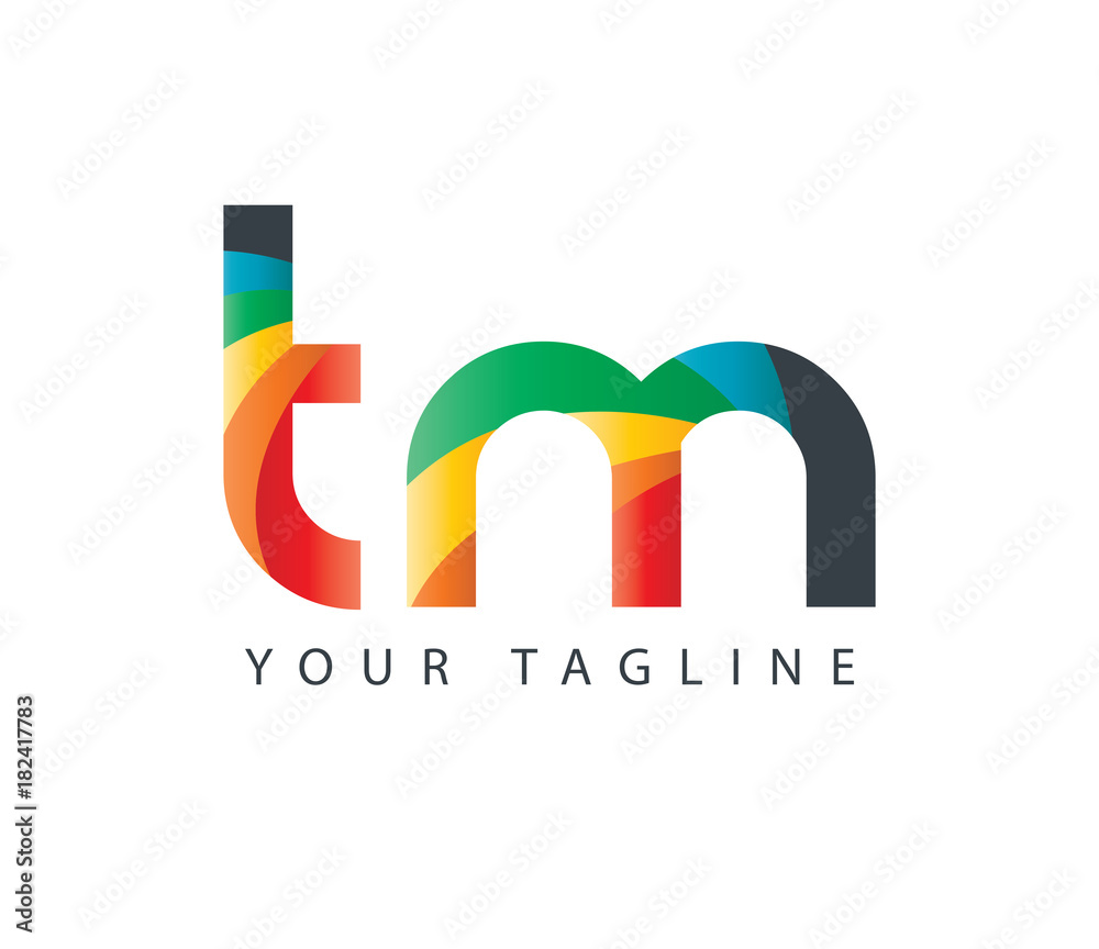 Wall mural Initial Letter TM Design Logo