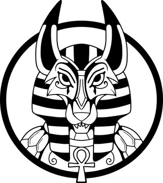 recommend clip art: ancient Egyptian god anubis vector illustration