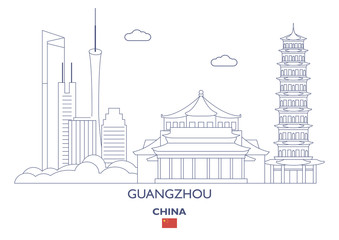 Guangzhou City Skyline, China