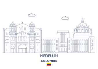 Fototapeta na wymiar Medellin City Skyline, Colombia