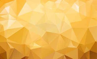 Light Orange vector Low poly crystal background. Polygon design pattern. Low poly illustration, low polygon background.
