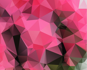Pink triangle background design. Geometric background in Origami style with gradient.