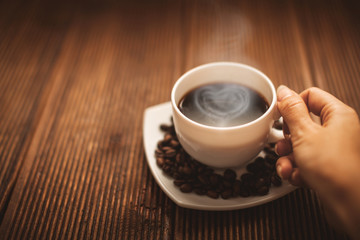 Сup of fragrant coffee