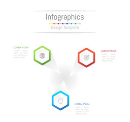 Infographic design elements for your business data with 3 options, parts, steps, timelines or processes. Vector Illustration.
