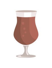 Tulip Glass of Beer Transparent Cup on Leg Vector