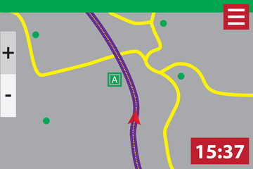 GPS navigation map illustration