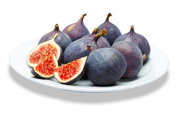 Fig isolated on white background. Clipping path