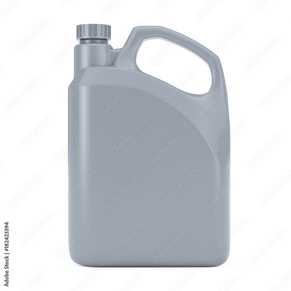 Poster grey plastic blank container canister with blank space for yours design. 3d rendering