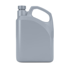 Grey Plastic Blank Container Canister with Blank Space for Yours Design. 3d Rendering