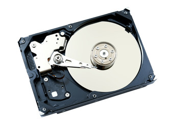 Inside view of hard disk computer