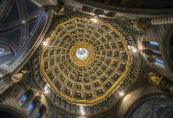 Ceiling of central dome on cathedral