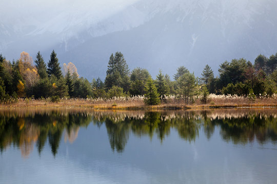Lake Luttensee, near Mittenwald, Bavaria, Germany