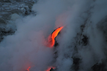 Lava flows from the Kilauea volcano