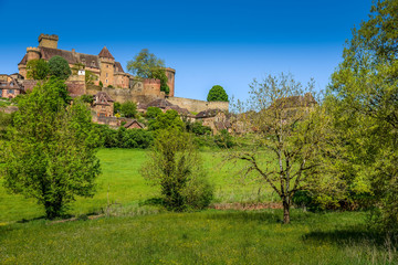 Fototapeta na wymiar Bretenoux Castelnau medieval castle, lot, quercy,dordogne france