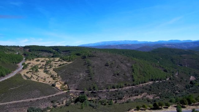 Herguijuela (Salamanca) desde el aire.  Video aereo con drone