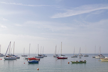Fototapeta na wymiar Boote am Gardasee