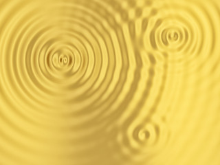 Golden rippled surface