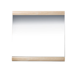 Modern big mirror on white background