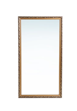 Beautiful big mirror on white background