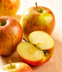 Apples on a table