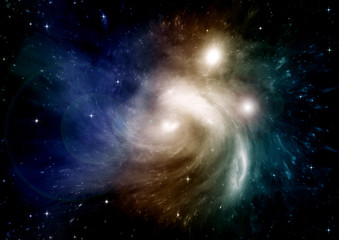 galaxy in a free space