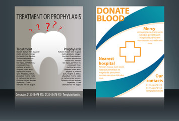 Health Care and Medical Poster Brochure Flyer design Layout vector template in A4 size