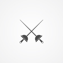 Fencing vector icon