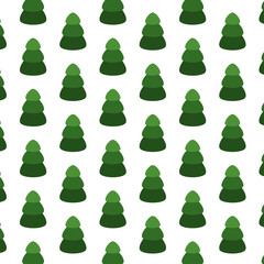 Christmas trees pattern. Vector illustration
