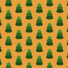 Christmas trees pattern. Vector illustration