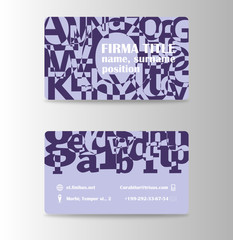 Obraz premium Vector modern creative and trending business card design template in abstract blue shades.