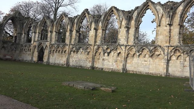 york saint mary's abbey christian ruins York, Yorkshire, England, UK circa November 2015