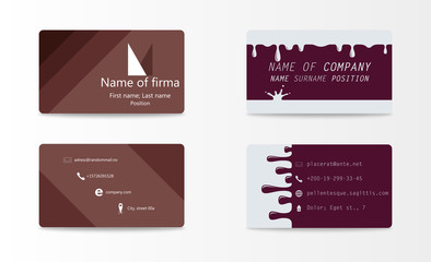 Vector modern creative and trending business cards set collection