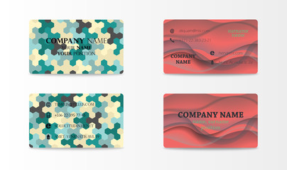 Vector modern creative and trending business cards set collection