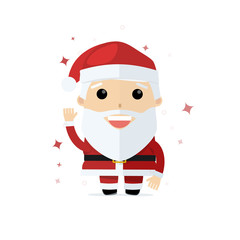 santa claus boxes gift banner place for text deer Christmas tree