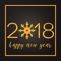 Fototapeta na wymiar Vector 2018 New Year Black background