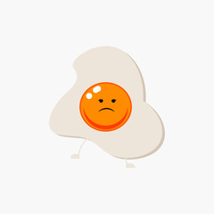 cute cartoon fried egg